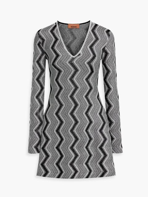 Missoni Metallic crochet-knit mini dress