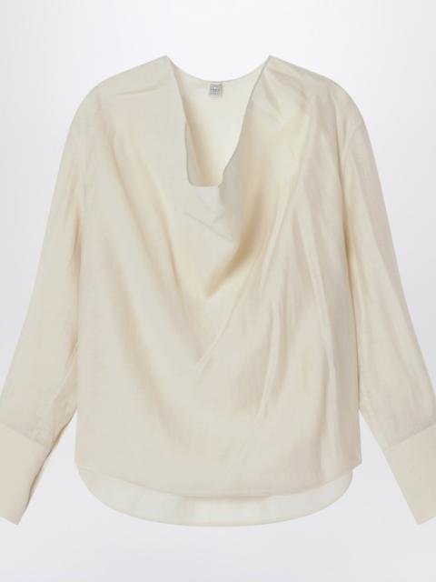 TOTEME Cowl blouse ecru