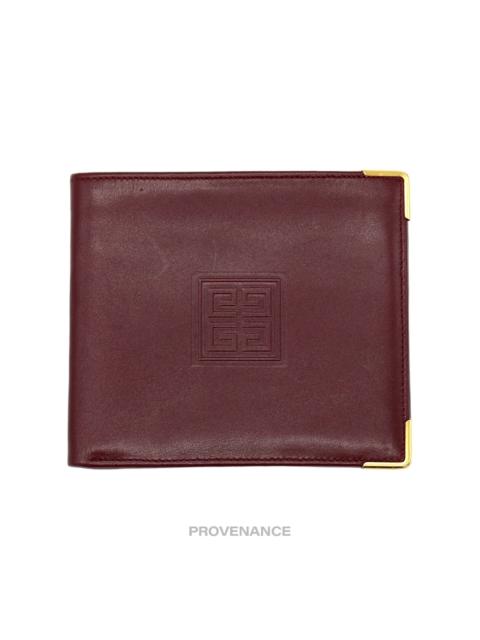Givenchy Givenchy Logo Bifold Wallet - Red Leather