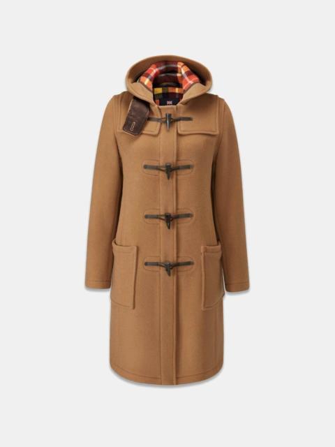 GLOVERALL Women's Long Slim Fit Freda Duffle Coat Camel Buchanan