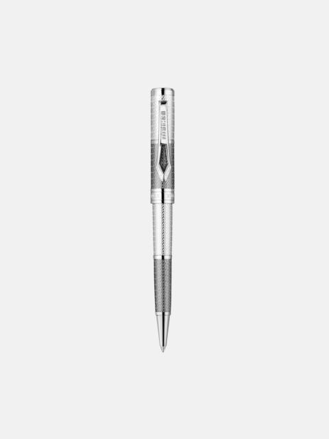 Roberto Cavalli Roberto Cavalli Chevron Ballpoint Pen, Two Tone Silver & Gun Color