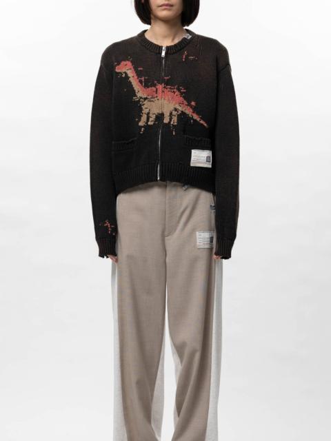 Maison MIHARAYASUHIRO Dinosaur Jacquard Knit Cardigan