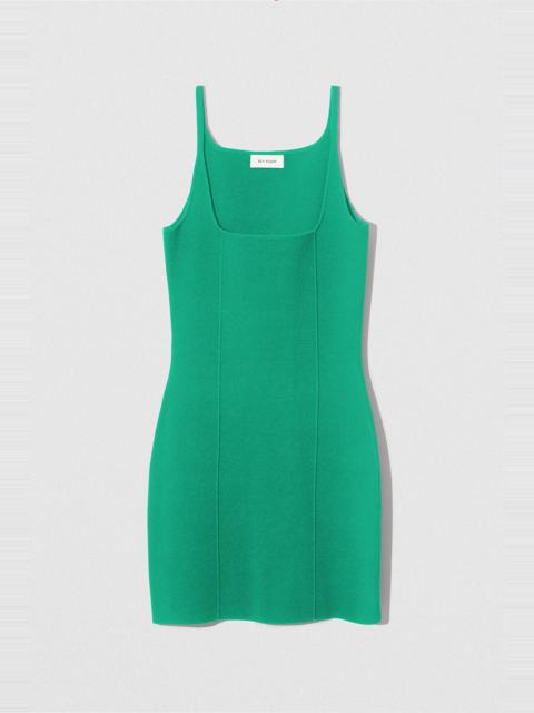 BY FAR BRANKA DRESS SHAMROCK GREEN MARTINICA VISCOSE