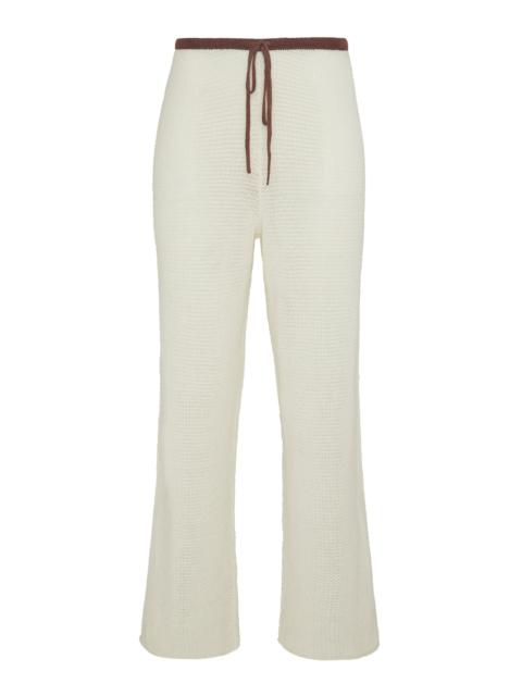 onia Linen Wide-Leg Pants multi