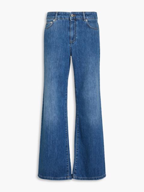 Moschino High-rise wide-leg jeans