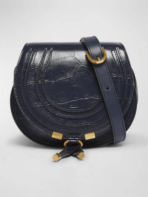 Marcie Small Crossbody Bag in Croc-Embossed Calfskin