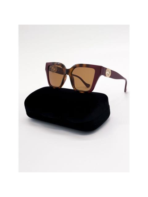 GUCCI NEW GUCCI SUNGLASSES GG1023S 003 HAVANA/BURGUNDY WOMEN