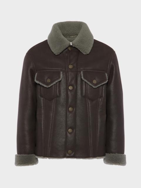 Maison Margiela Waxed shearling jacket