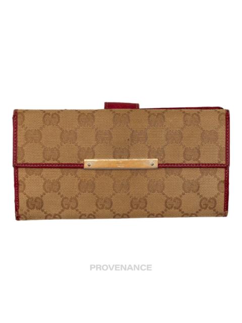GUCCI Gucci Long Wallet - GG Canvas Pink