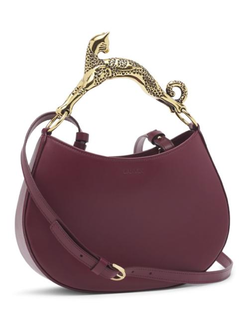 Cat leather hobo bag