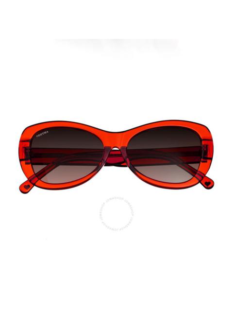 Other Designers Bertha Ladies Orange Square Sunglasses BRSIT101-1