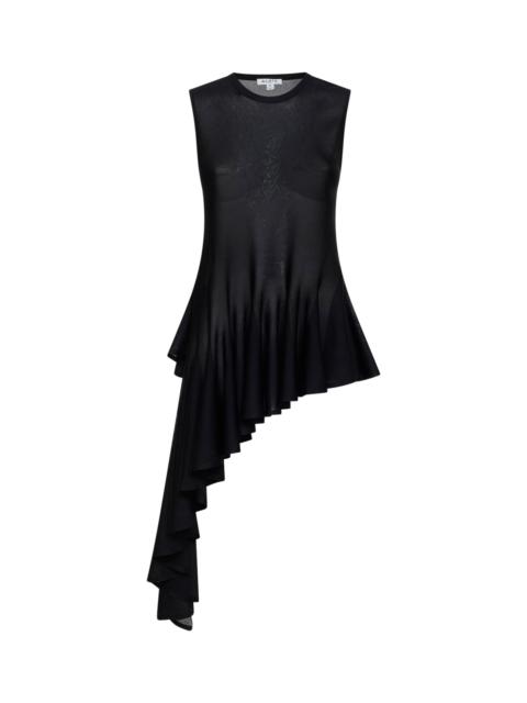 Alaïa Alaïa Women Black Viscose Knit Asymmetric Godet Top