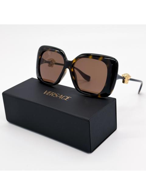 VERSACE NEW VERSACE SUNGLASSES VE4499U 108/73 HAVANA WOMEN EYEWEAR