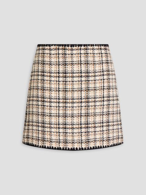 VERONICA BEARD Ohemia checked cotton-blend tweed mini skirt