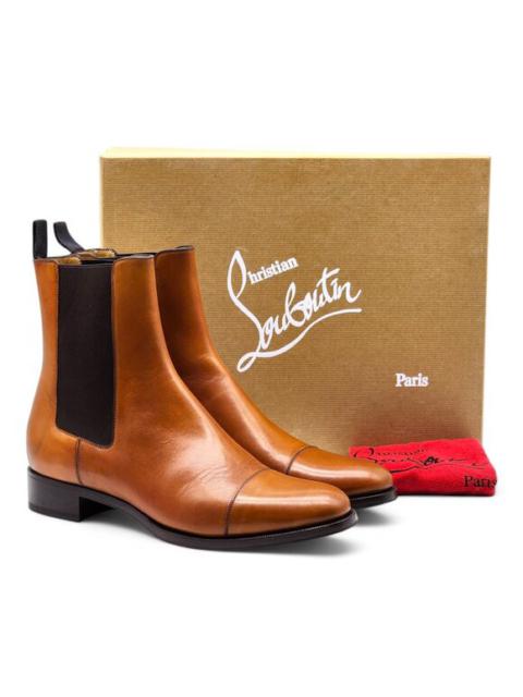 Christian Louboutin Antonio Chelsea Leather Boots - Brown - EU 44 / US 11 $1395