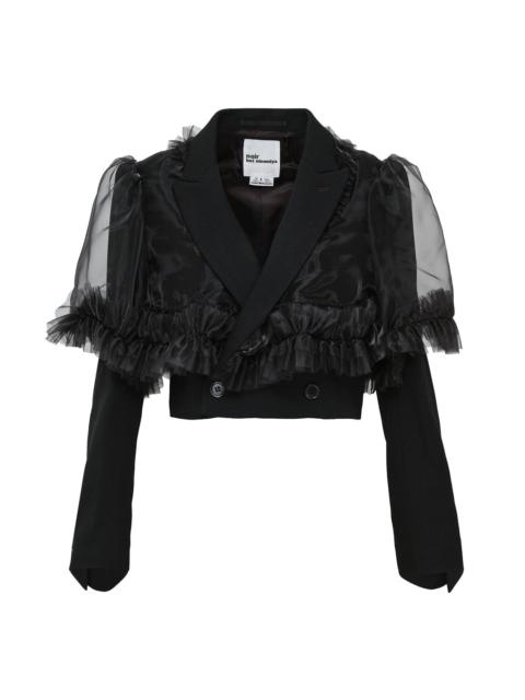 Noir Kei Ninomiya Wool Gabardine Polyester Jacket