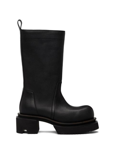Rick Owens Black Temple Calf Pull On Bogun Boots