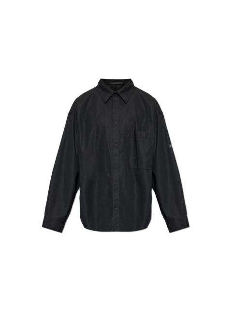 BALENCIAGA BALENCIAGA Black Cotton Shirt With A Pocket New & Authentic