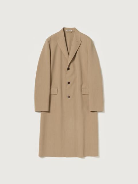 AURALEE STRUCTURED WOOL GABARDINE HAND SEWN COAT