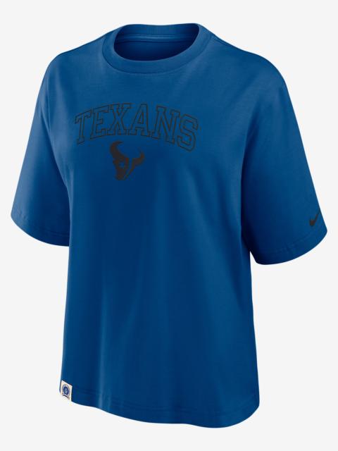 Nike Houston Texans Arch Boxy Women's Nike NFL T-Shirt