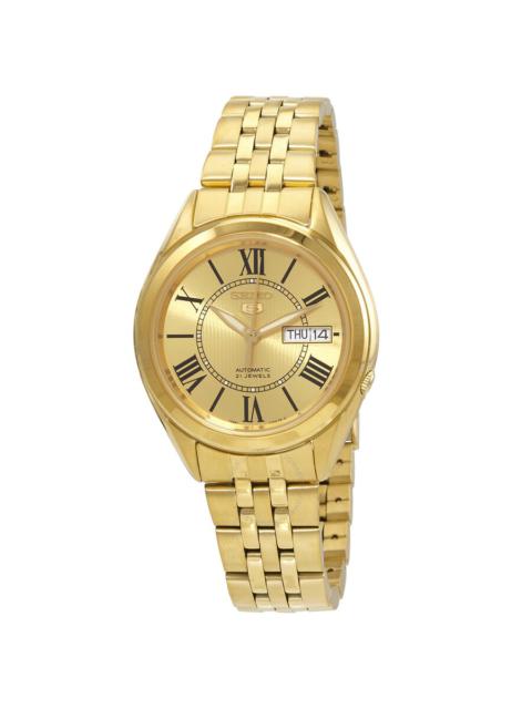 Seiko - Open Box - Seiko 5 Automatic Gold Dial Men's Watch SNKL38