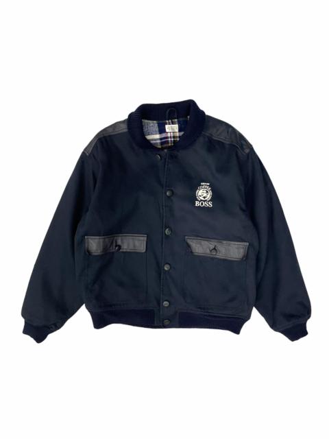 Other Designers Vintage - 💥 Suntory Boss Coffee Big Logo Button Bomber Jacket