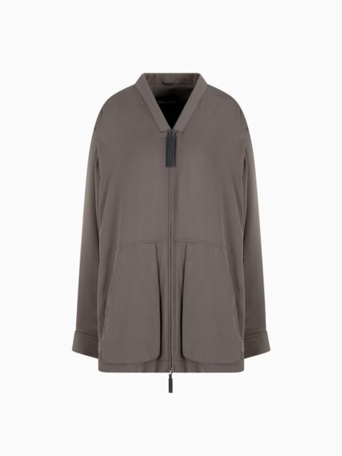 GIORGIO ARMANI TRIPLE SILK GEORGETTE PEA COAT