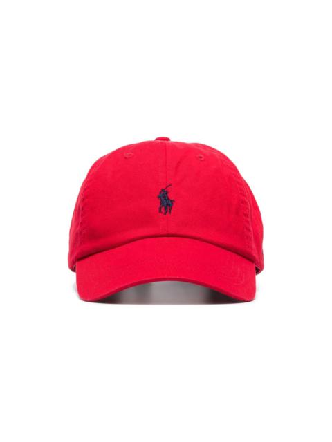 Red Baseball Hat With Blue Pony