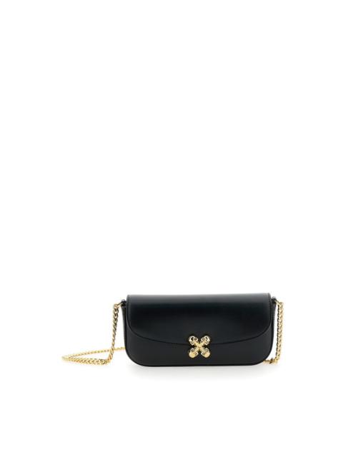 Alexander McQueen Alexander McQueen Black Healthier Small Skull Flower Crossbody Bag