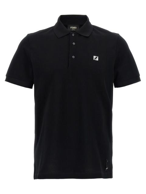 FENDI Fendi Men Ff Metallic Logo Polo Shirt
