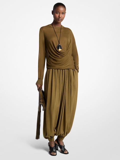 MICHAEL KORS COLLECTION Draped Gauze Sweater