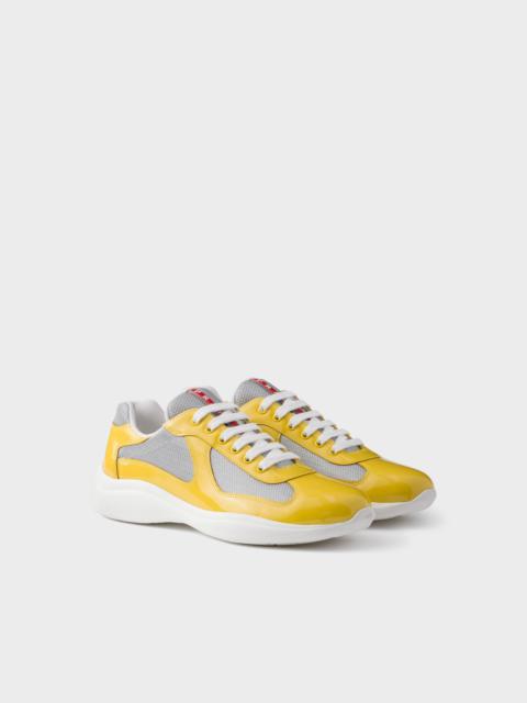 Prada Patent leather and technical fabric Prada America's Cup sneakers