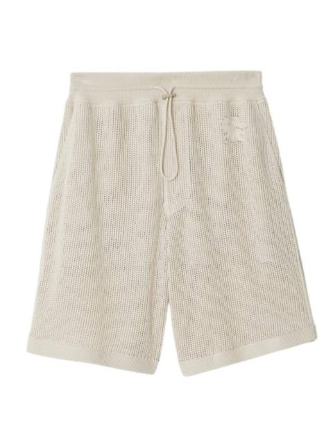 Burberry Burberry EKD Embroidered Cotton Mesh Shorts