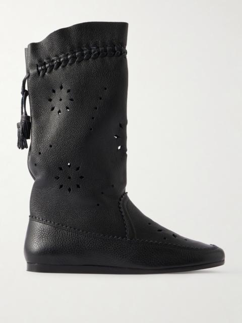 Isabel Marant Welky Laser-cut Textured-leather Boots