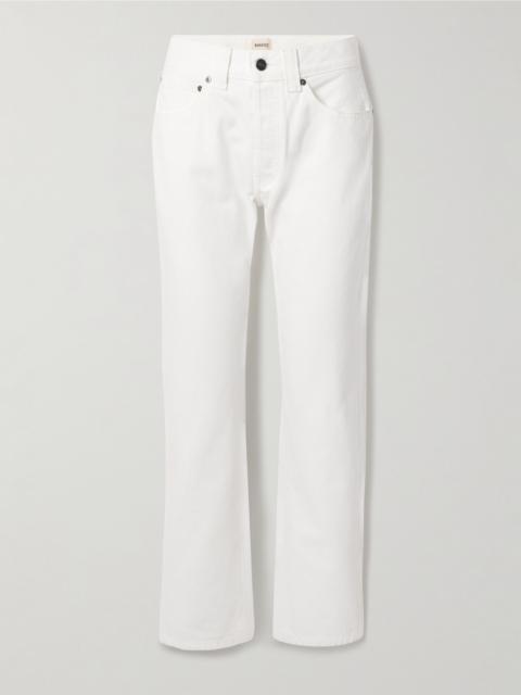 KHAITE Callum mid-rise straight-leg jeans White