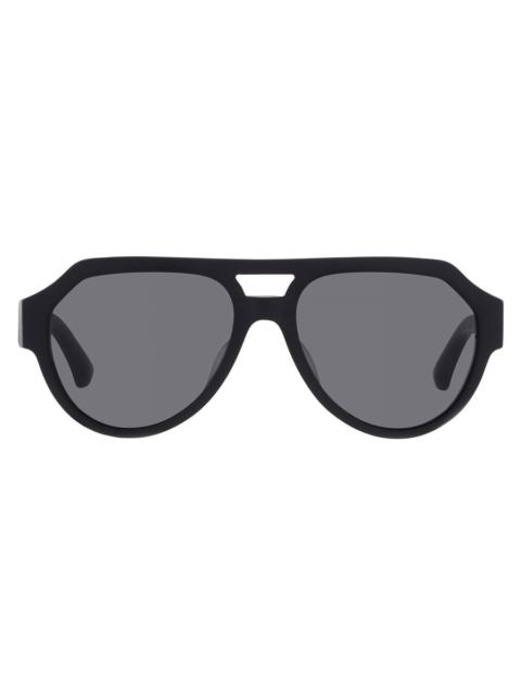 Dolce & Gabbana Dolce and Gabbana Grey Mirror Black Pilot Men's Sunglasses DG4466F 25256G 56