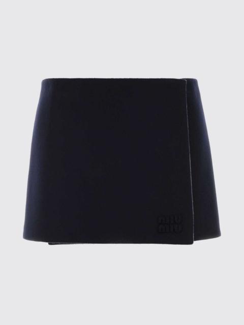 Miu Miu Miu Miu Women Miu Miu Virgin Wool And Cashmere Wrap Skirt
