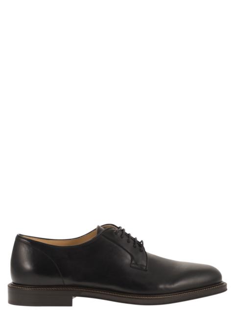 Brunello Cucinelli Brunello Cucinelli Men Derby Shoe In Smooth Calfskin Leather