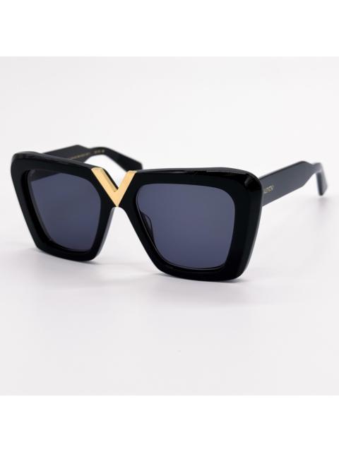Valentino NEW VALENTINO SUNGLASSES WOMEN BLACK V-GOLD-II VLS-161A