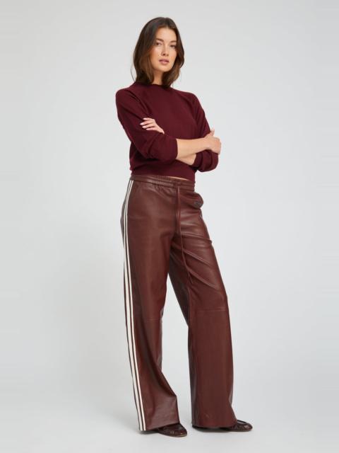 SPRWMN PINOT LEATHER BAGGY ATHLETIC PANTS