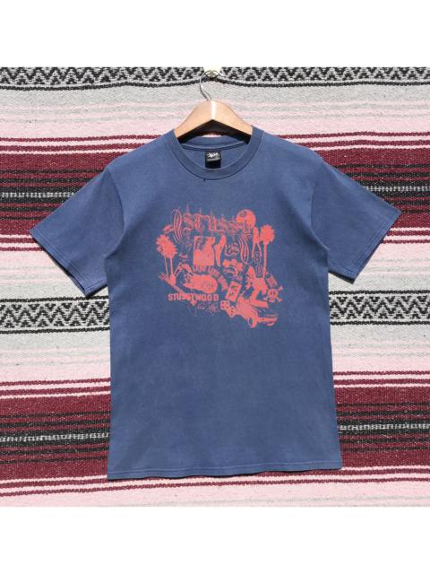 Stüssy Y2K Vintage Stussy Wood Tee Stussy Streetwear SunFaded