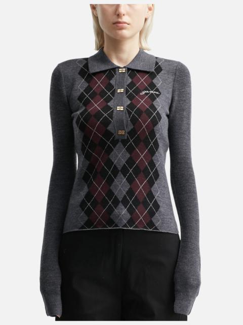 GANNI KNITTED POLO SHIRT
