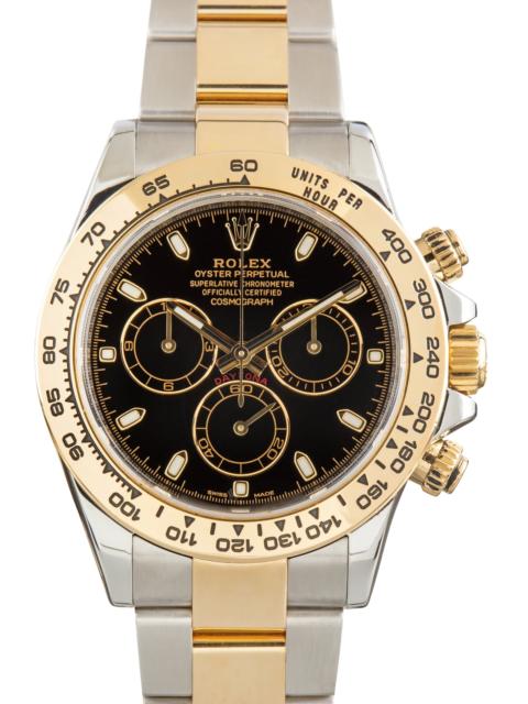 ROLEX Used Rolex Daytona Steel & 18k Yellow Gold Ref 116503 Black Dial