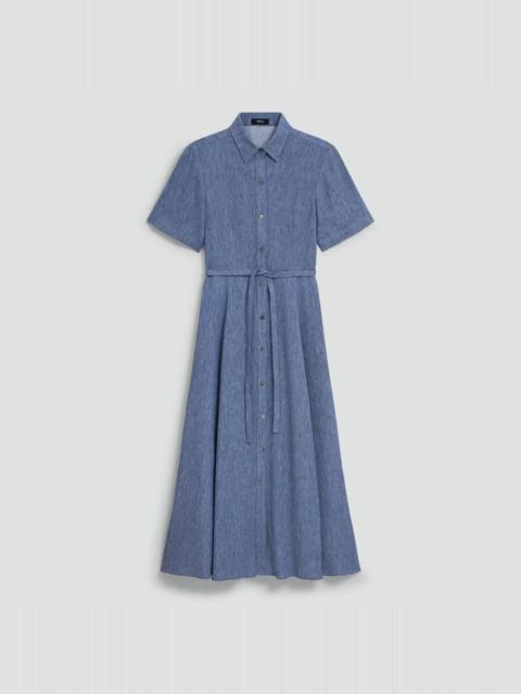 Theory Belted Shirt Dress in Fluid Linen