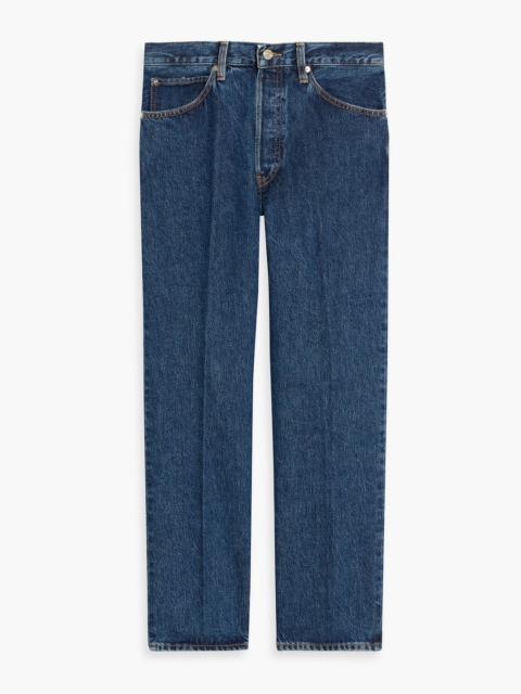 FRAME The Vertical cropped high-rise straight-leg jeans