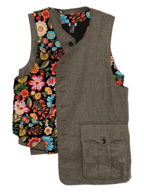 Comme des Garçons Homme Plus floral-embroidered gilet
