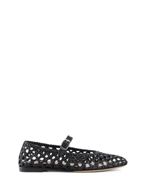LE MONDE BÉRYL Woven-Leather-Mary-Jane-Ballerinas
