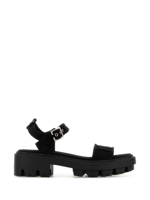 Prada Prada Women Black Canvas Sandals