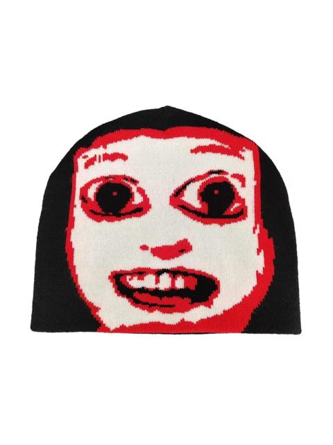 Other Designers Rare Punk Funk Face Beanies Winter Warm Hat Cute Embroidery Cap Adult Kid