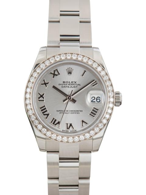 ROLEX Rolex Datejust 31 Diamond Bezel 178384 Silver Roman Dial